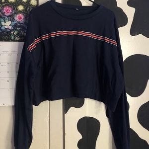 Shein navy blue crop top